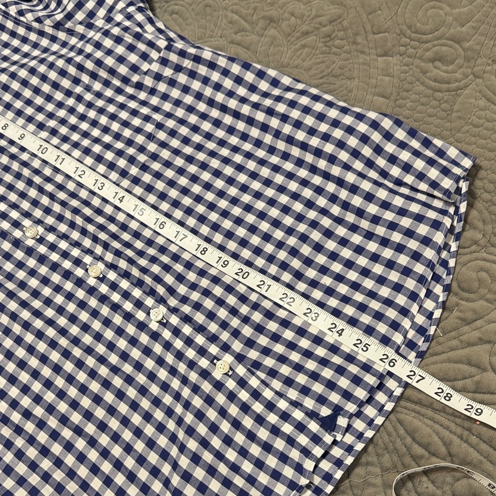 UNTUCKit Navy and White Gingham Shirt - Picture 10 of 10